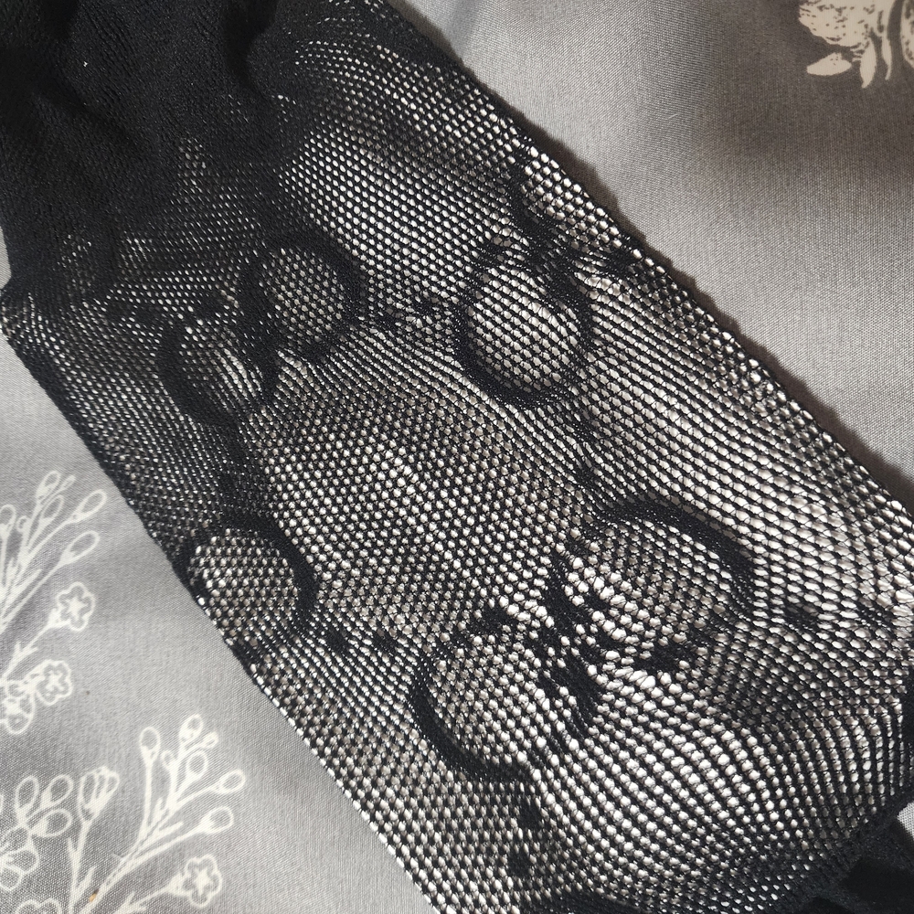 Black GG Patterned Tights - Picture 4 of 4